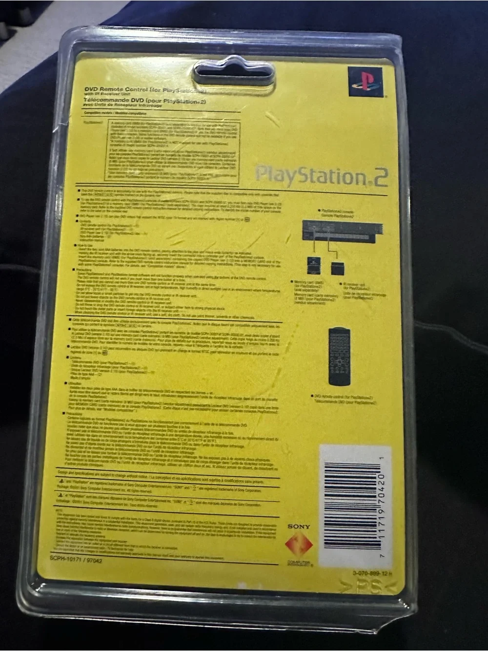 Sony Black PlayStation 2 DVD Remote Control